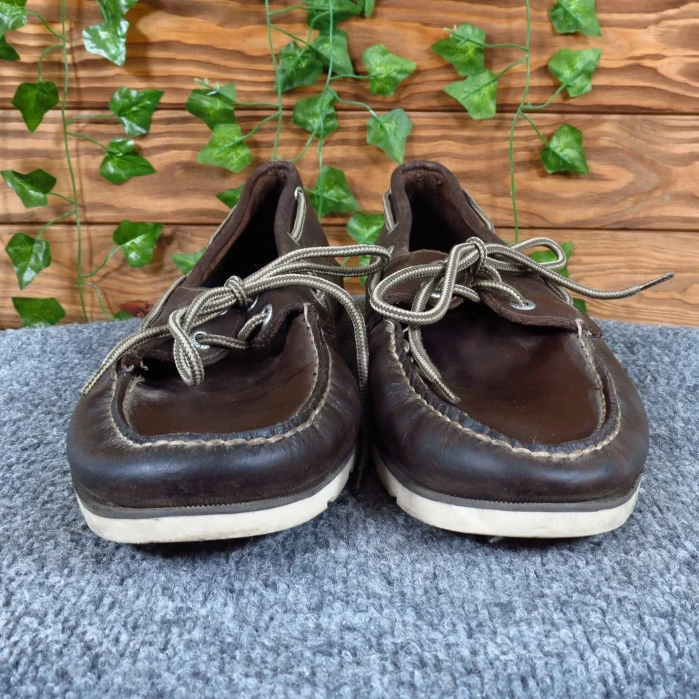 Sperry Authentic Original Mens Boat Shoes Size 11.5 Nautical Dark Brown Leather